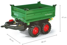 Príves Rolly Toys 122202 dvojnápravový, tmavozelený