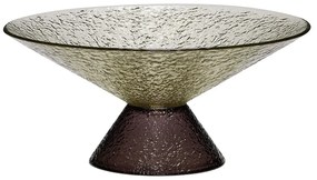 Zeleno-hnedá sklenená misa na ovocie ø 25 cm Bonbon – Hübsch