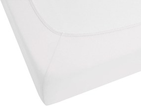 Bavlnená posteľná plachta 140 x 200 cm biela HOFUF Beliani