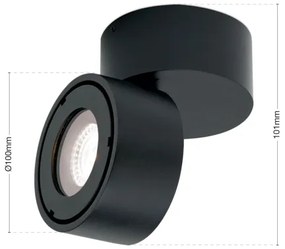 Orion AL 11-1220 - LED kúpeľňové bodové svietidlo HARVEY LED/15W/230V IP65 čiern