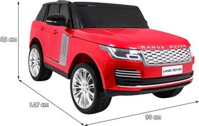 Ramiz Range Rover HSE lakované detské auto pre 2 deti červené SUV + ovládač na diaľkové ovládanie + audio panel