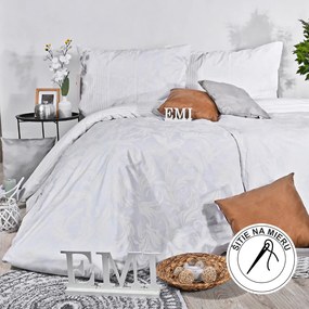 Obliečky bavlnené Royal biele EMI: Dekoratívny vankúš plnený 40x40 s krajkou 2 cm