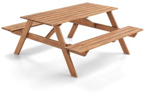Záhradný stôl s lavicou PARK, 1800 mm, hnedá