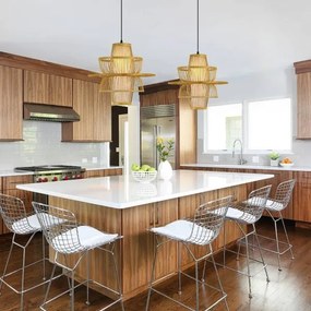 Immax 08254L - Luster na lanku PINCHOS 1xE27/40W/230V pr. 45 cm bambus