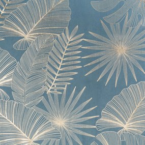 ZATEMŇOVACÍ ZÁVES NA KRÚŽKOCH ARIA 135X250 CM LISTY