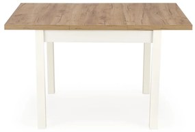 Rozkladací jedálenský stôl TIAGO SQUARE remeselný dub/biely