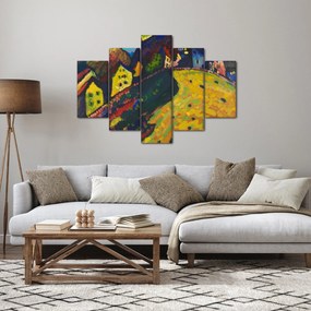 Obraz - Vasily Kandinsky, Houses at Murnau, reprodukcia (150x105 cm)