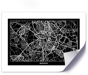 Gario Plagát City plan Madrid Farba rámu: Bez rámu, Veľkosť: 30 x 20 cm