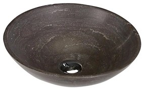 Sapho - Umývadlo na dosku BLOK pr. 40 cm hnedé/kameň