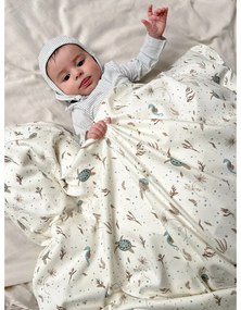 Svetložltá detská obliečka do postieľky z Bio bavlny 70x100 cm Sea Garden – Cam Cam Copenhagen