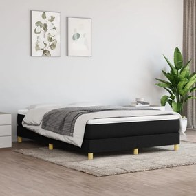 Boxspring posteľ s matracom čierny 140x190 cm látka 3144169