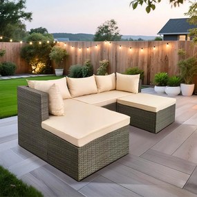 Rohová ratanová sedacia súprava Avenberg TERALINA