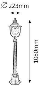 Rabalux 8679 - Vonkajšia lampa BARCELONA 1xE27/60W/230V