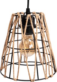 Toolight Toolight, stropné svietidlo 1xE27 APP1318-1CP, čierna-hnedá, OSW-02408