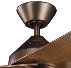 Kichler KLF-JADE-60-BB-LED Stmievateľný stropný ventilátor JADE 18W/230V hnedá+DO