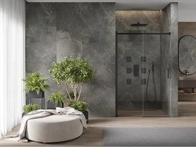 Mexen OMEGA posuvné sprchové dvere do otvoru 110 cm, cierna-transparentná, 825-110-000-70-00