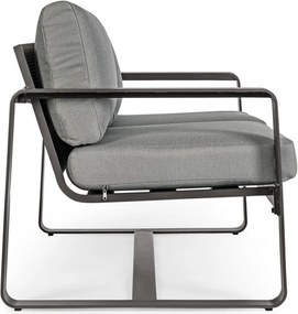 Sivá hliníková záhradná pohovka Merrigan – Bizzotto