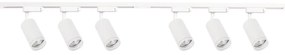 Bodové svietidlo v lištovom systéme PIPE 6xGU10/10W/230V biele