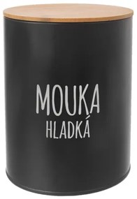 Orion domácí potřeby Dóza Hladká mouka BLACK pr. 13 cm 153693