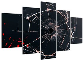 Abstraktný obraz - rozbité sklo (150x105 cm)