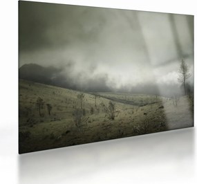Sklenený obraz krajiny pred búrku (70x50 cm)