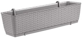 Plastový balkónový kvetináč DRL600PW 59 cm - mocca