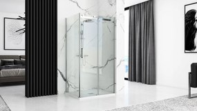 Rea Black Rock, konglomerátová sprchová vanička 100x80x3,5 cm, biela, REA-K5581