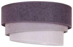 Duolla - Stropné svietidlo TRIO 1xE27/15W/230V pr. 45 cm antracit/šedá/biela
