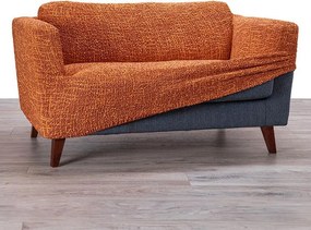 Bielastické poťahy GRAFITI NOVÉ tehlové sedačka s otomanom vpravo (š. 170 - 300 cm)