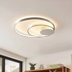 Lindby Nerwin stropné LED, okrúhle, hliník/chróm