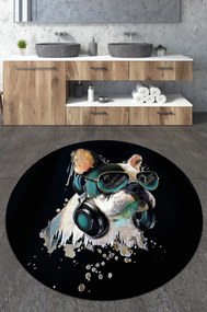 Koupelnový kobereček DogBath 160 cm černý