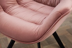 Stolička The Dutch Comfort zamatová staroružová lakťová opierka