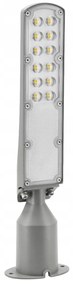Germina LED pouličná lampa / lampáš HERMETIC 30W sivá 3000lm 5000K