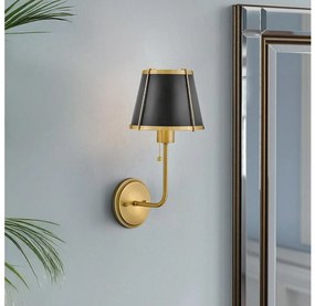 Hinkley HK-CLARKE1-BR-BK - Nástenná lampa CLARKE 1xE27/40W/230V mosadz/čierna