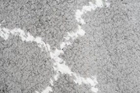 TA Koberec G938B TMAVO ŠEDÁ/KRÉMOVÁ BOHO Rozmer: 80x250 cm