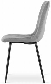 Set 4 kresiel LAVA - svetlosivý zamat