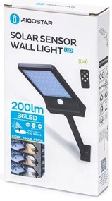 Aigostar - LED Stmievateľná solárna lampa so senzorom LED/2,3W/5,5V IP65 + DO