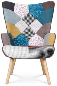 Kreslo s podnožou ELDORA PATCHWORK