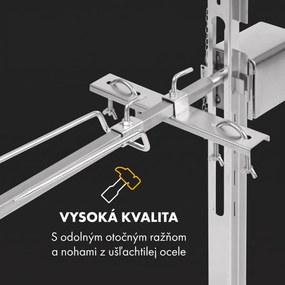 Klarstein Sauenland Survivor, gril na prasiatko, otočný špíz, 12 W, max. 70 kg, ušľachtilá oceľ