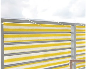 Balkónová zástena HDPE 0,9x5 m žlto-biela