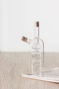 Sklenená karafa na olej a ocot Duo 220 ml/70 ml