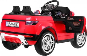 Ramiz Elektrické auto Rapid Racer pre deti, červené SUV + diaľkové ovládanie