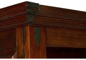 furniture-nabytek.cz - Masívna knižnica Catana z borovicového dreva, lakovaná, hnedá – 97×38×200 cm