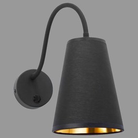 Nástenné svietidlo Wire gold čierna/zlatá 826 K1