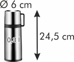 Tescoma Termoska s hrnčekom CONSTANT 0,3 l, nerez , 0,3 l