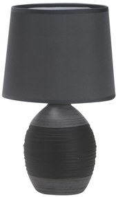 CLX Moderná keramická stolná lampa COSTANZO, 1xE14, 40W, čiernosivá