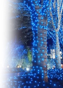 Vianočné svetielka vonkajšie FLASH modrá 500 LED