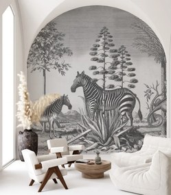 WALLCOLORS Zebra on Agave Wallpaper - tapeta POVRCH: Prowall Canvas