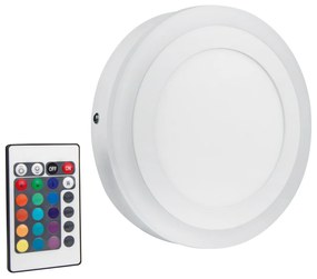 LEDVANCE Nástenné / stropné svietidlo LED COLOR WHITE RD, 19W, teplá biela, RGB, 20cm, okrúhle