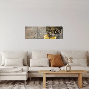 Obraz motýľa (s hodinami) (90x30 cm)